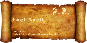 Hengl Margit névjegykártya